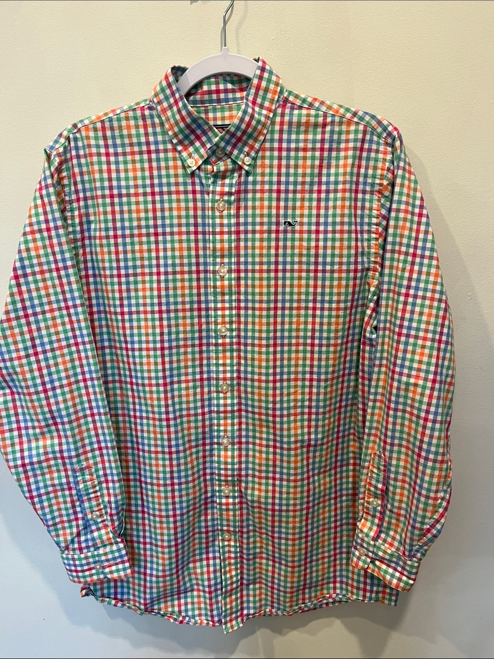 Vineyard Vines Multicolor Gingham Button-Down Shirr, Boy’s XL